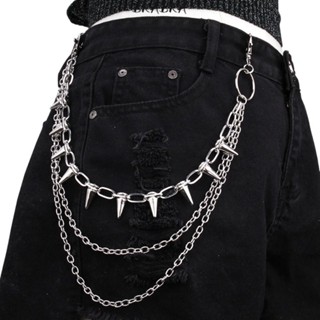 Street Fashion Rings - ユニセックス ヒップホップ パンクロック メタル ウエストチェーン パンツキーリング
