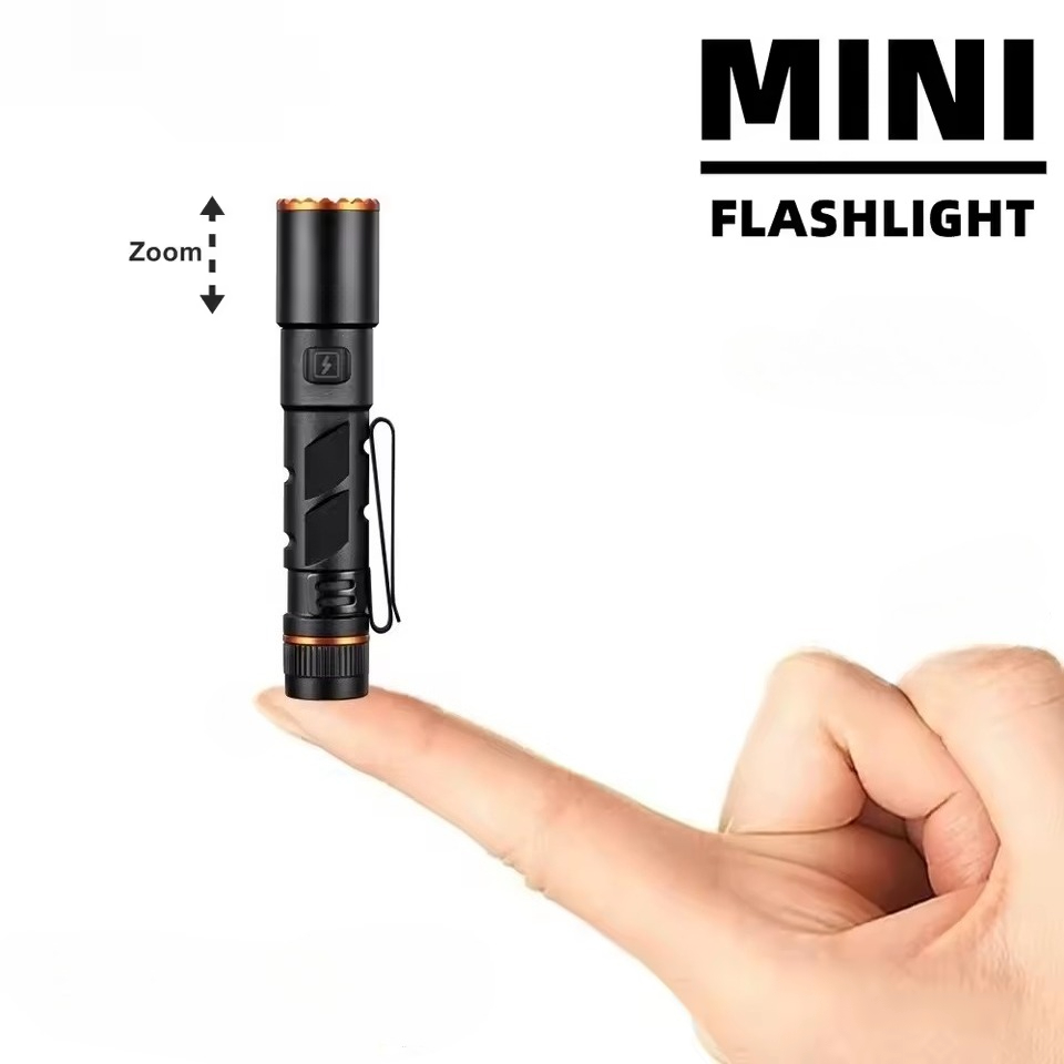 Street Fashion Blog - ミニズーム EDC 高輝度ペン懐中電灯 USB 充電式マグネットポータブル小型トーチ屋外キャンプハイキング緊急照明