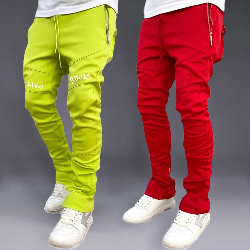 Street Fashion Korean - 韓国のメンズアンクルパンツ,ストレッチ,カジュアル,ロング,スポーツ,ファッショナブル,秋