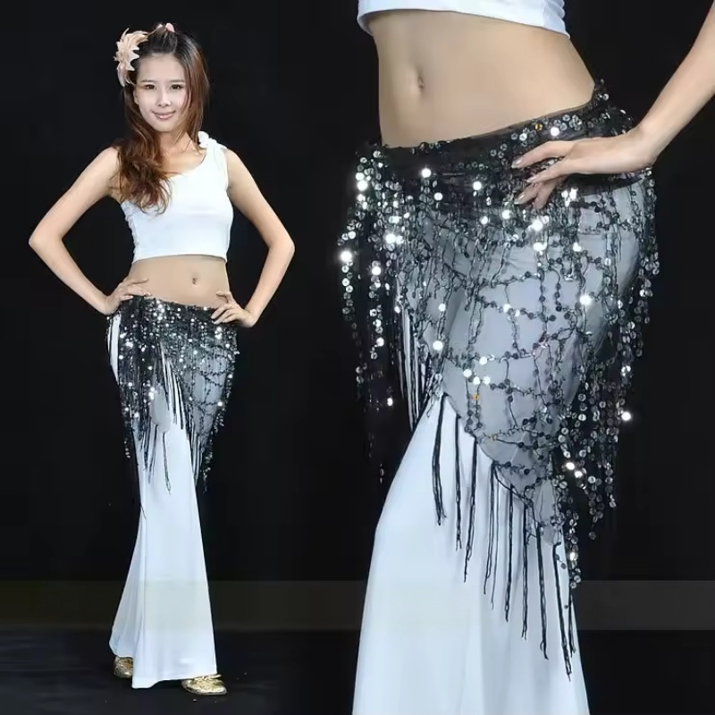 Street Fashion Thailand - ファッションスパンコールベリーダンスベルトジャズダンスタッセルヒップスカーフストリートダンスショー衣装ウエストチェーン（タイ/インド/アラブ向け）