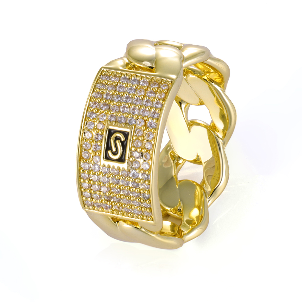 Street Fashion Rings - ESKEEM アイスアウト ビッグ モナコ リング クラシック