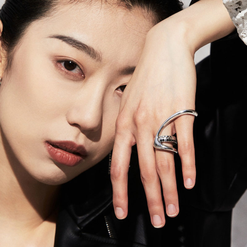 女性のためのVENTFILLE-925スターリングシルバーダ - Street Fashion Rings のレビューと価格