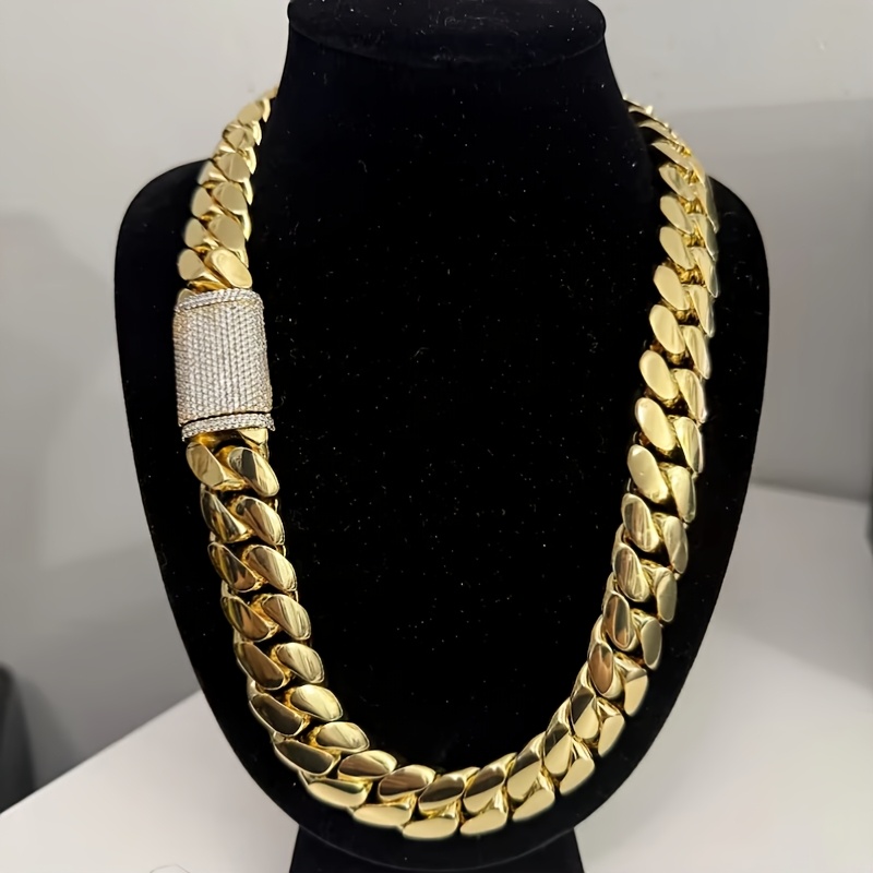 5mmメンズヒップホップマイアミキューバンチェーン、18Kゴ - Street Fashion Blog のレビューと価格