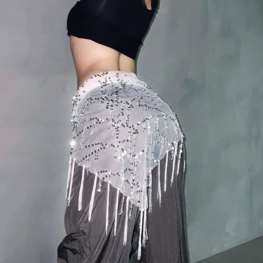 ファッションスパンコールベリーダンスベルトジャズダンスストリ - Street Fashion Thailand のレビューと価格
