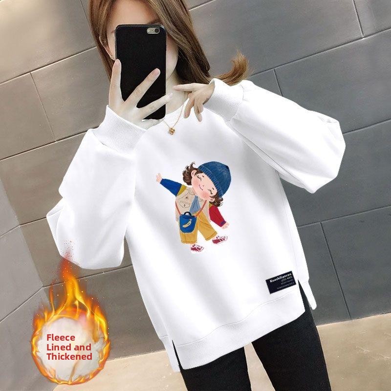 厚手のフリース オーバーサイズ ルーズ レディース スウェッ - Oversized Crewneck Fleece のレビューと価格