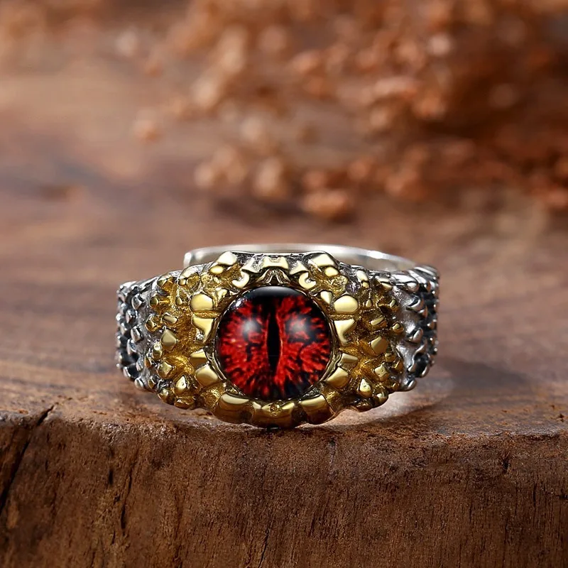 Thaiシルバー925男性用リング、ユニークな工芸品、パンク - Street Fashion Rings のレビューと価格