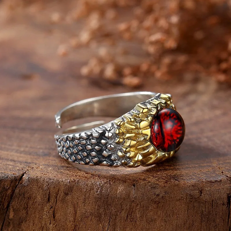 Thaiシルバー925男性用リング、ユニークな工芸品、パンク - Street Fashion Rings のレビューと価格