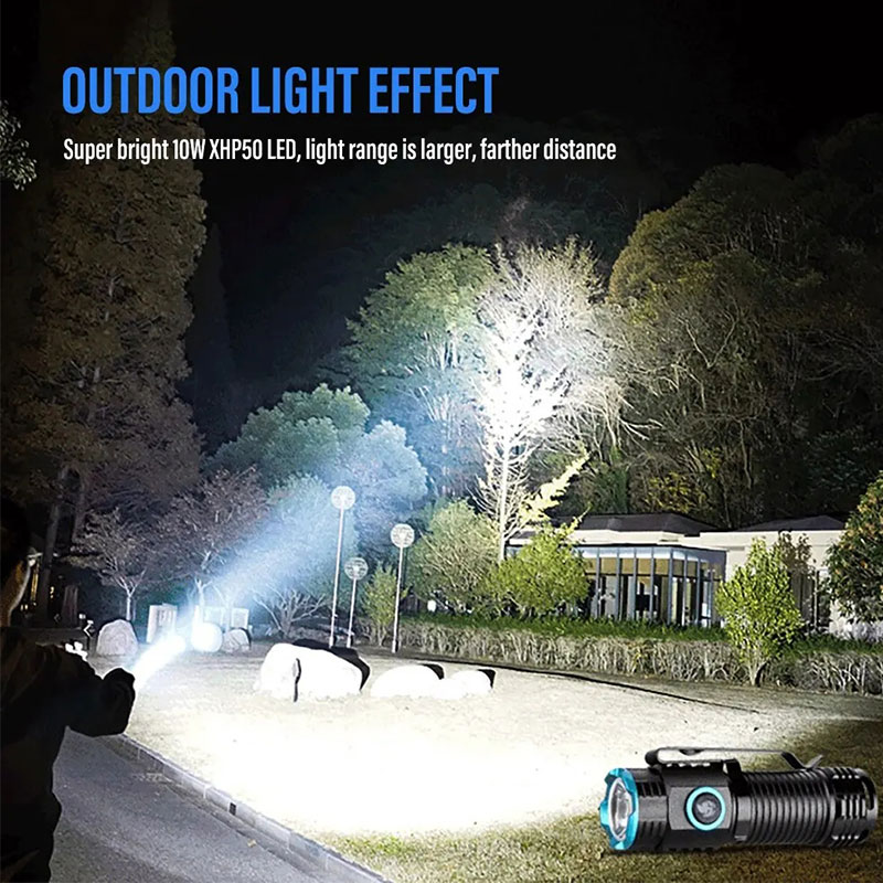 強力な XHP50 LED 懐中電灯ミニ EDC ペンクリッ - Street Fashion Blog のレビューと価格
