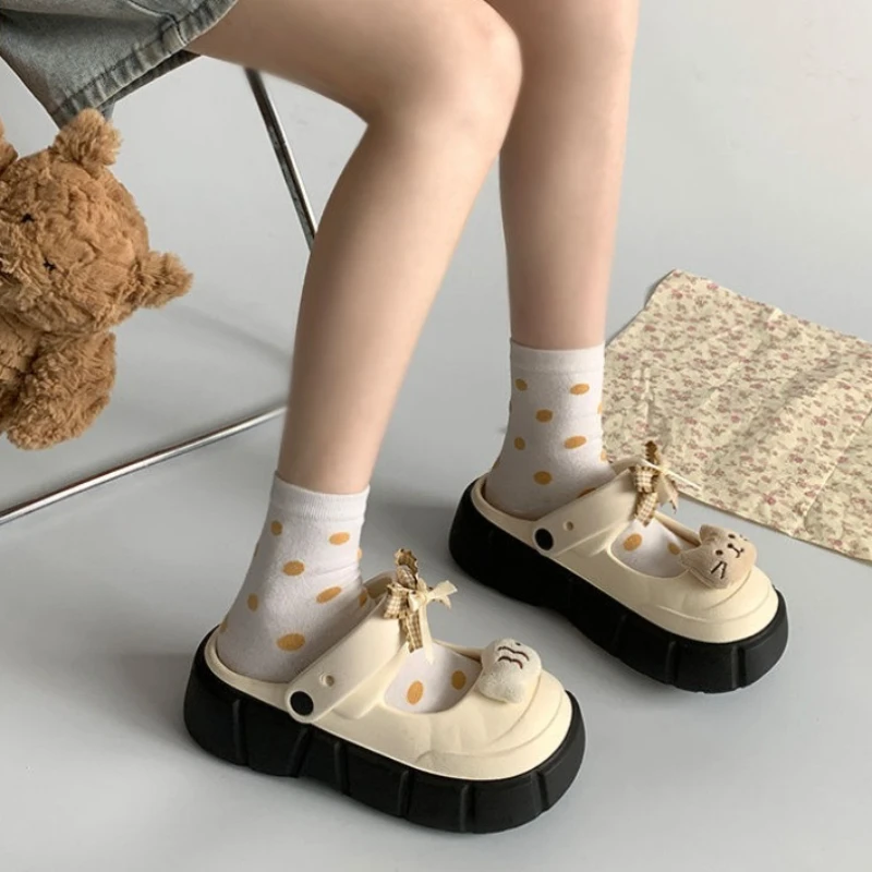 新しい可愛いDIY猫魚柄ファッションクロッグ、女性用室内スト - Street Fashion Korean のレビューと価格