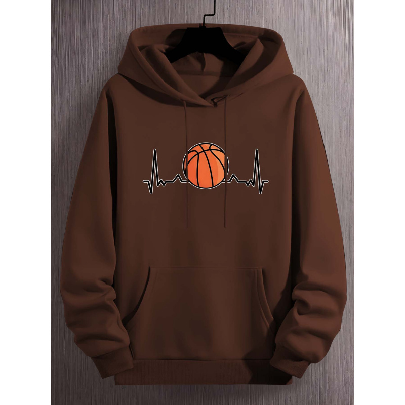 バスケットボールプリント要素を備えたクールなパーカー、カンガ - Street Fashion Elements のレビューと価格