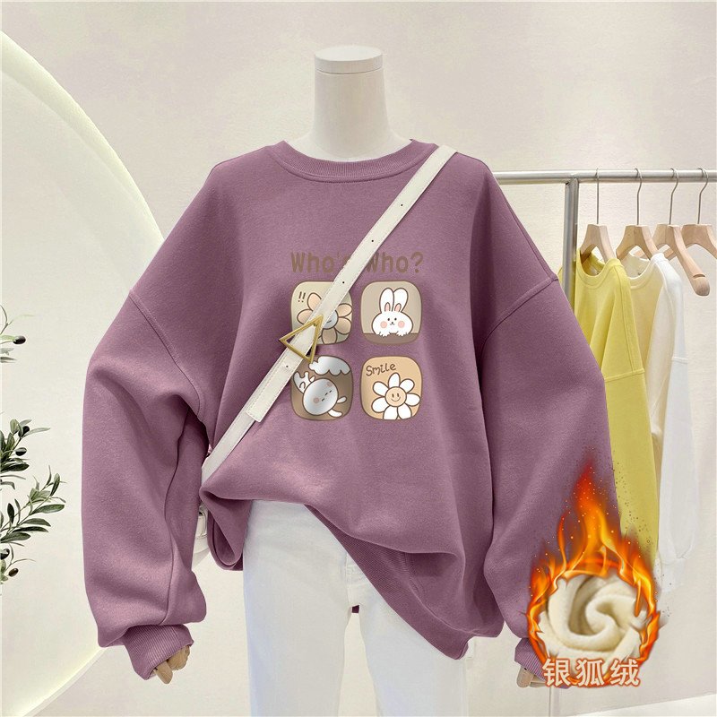 レディース レイジースタイル クルーネック スウェットシャツ - Oversized Crewneck Fleece のレビューと価格