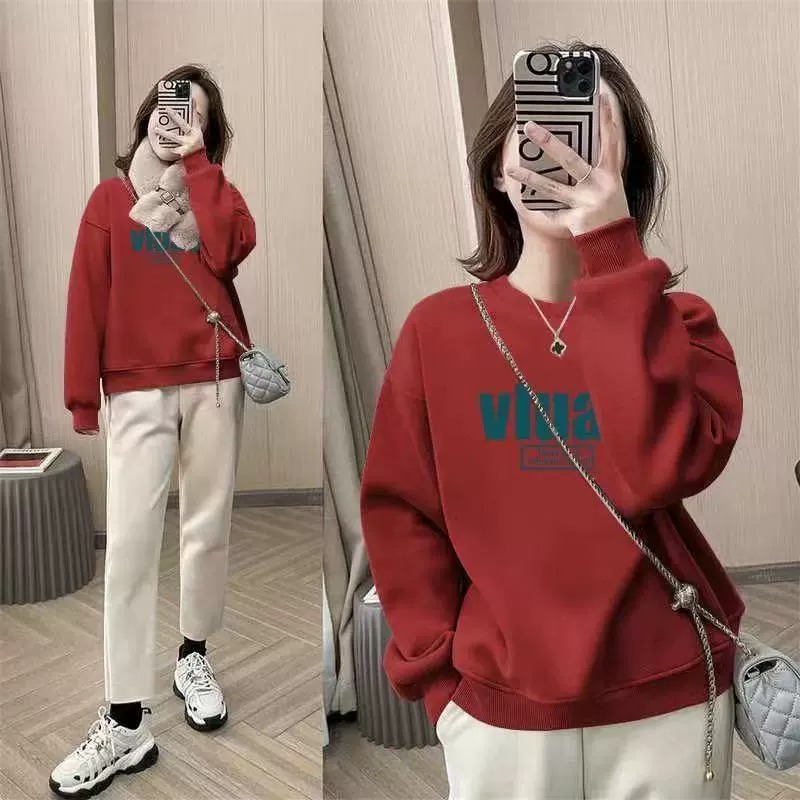 女性用オーバーサイズクルーネックスウェットシャツ、フリース裏 - Oversized Crewneck Fleece のレビューと価格
