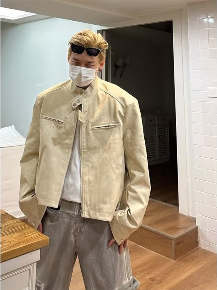 ハイストリートクールスタイルPUレザージャケットメンズショー - Street Fashion Japan Brand のレビューと価格