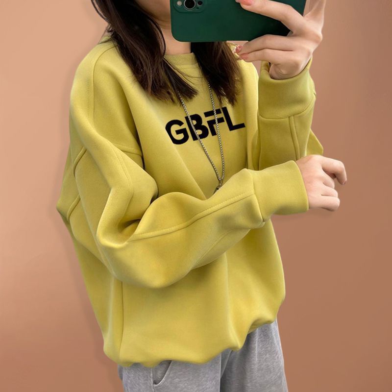2026秋冬オーバーサイズ純綿スウェットシャツ女性用フリース - Oversized Crewneck Fleece のレビューと価格