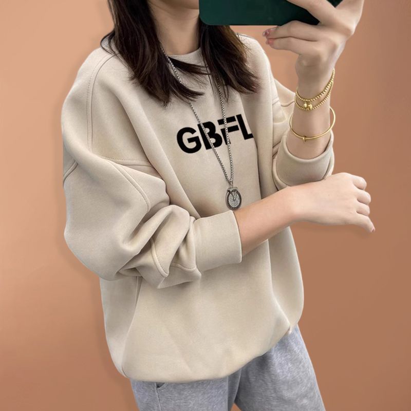 2026秋冬オーバーサイズ純綿スウェットシャツ女性用フリース - Oversized Crewneck Fleece のレビューと価格
