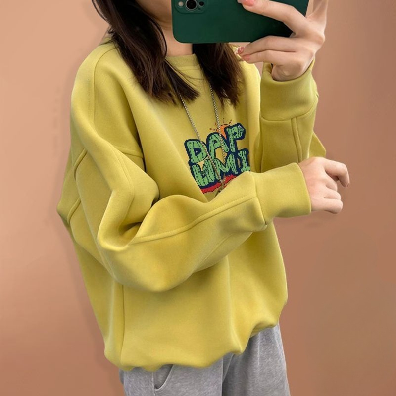 2026秋冬オーバーサイズ純綿スウェットシャツ女性用フリース - Oversized Crewneck Fleece のレビューと価格