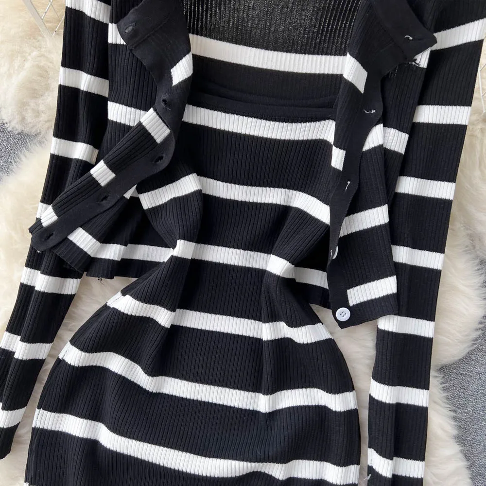 韓国の甘いヒットカラーパッチワークストライプスパゲッティスト - Street Fashion Korean のレビューと価格