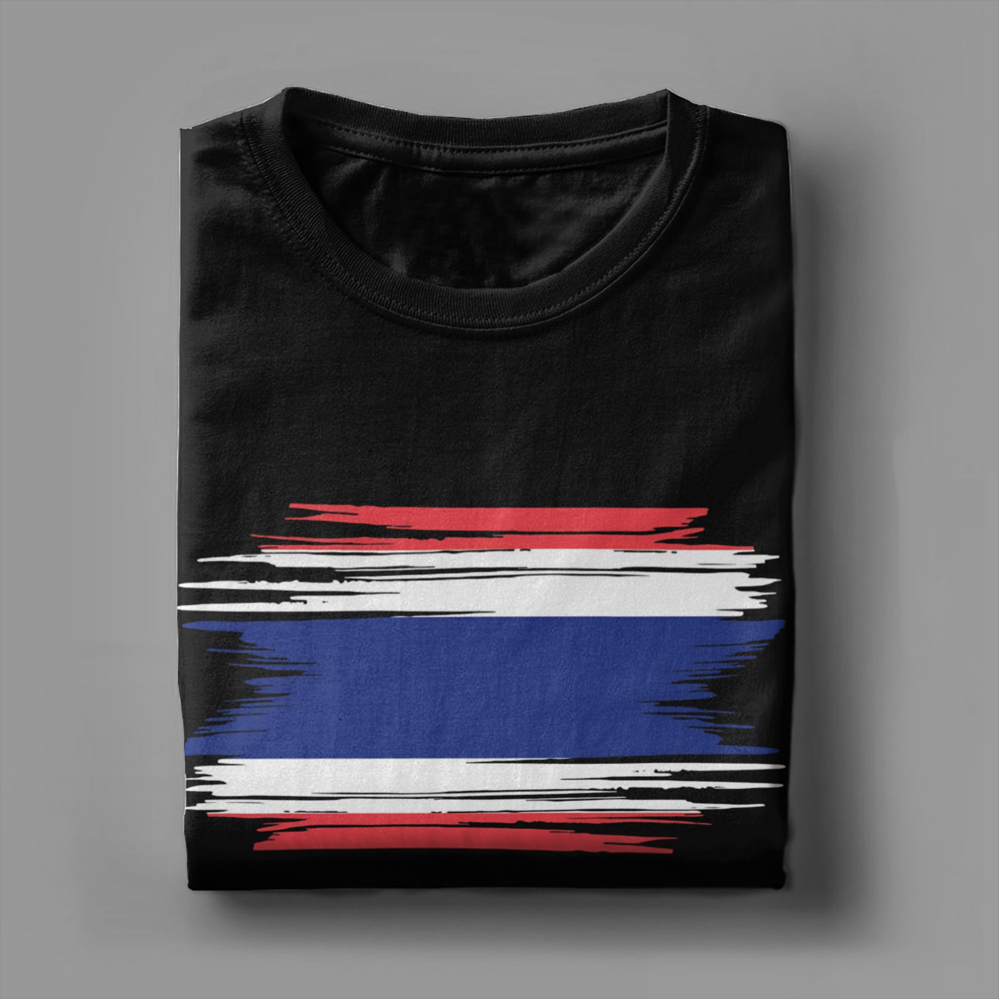 ダメージ加工タイ国旗Tシャツ メンズ ストリートスタイル 1 - Street Fashion Thailand のレビューと価格