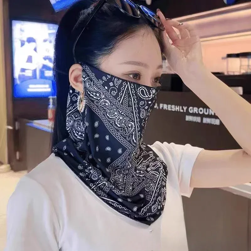 UV 保護日焼け止めマスク男性女性夏の顔ネックカバー耳スカー - Street Fashion Rings のレビューと価格
