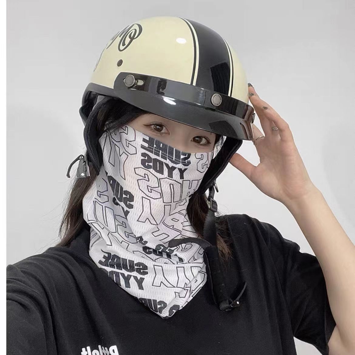 ファッション日焼け止めマスク男性女性夏の顔首 UV 保護耳ス - Street Fashion Rings のレビューと価格