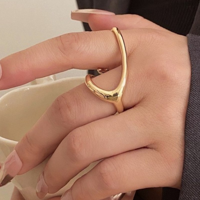 PANJBJ 925 スターリングシルバーラインクロッシング - Street Fashion Rings のレビューと価格