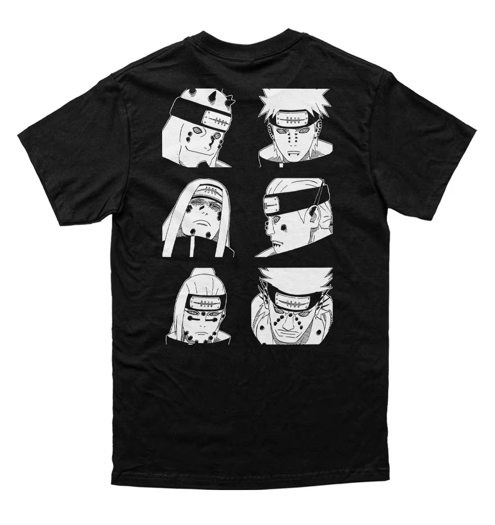 ナルトペイン暁六道マンガグラフィック Tシャツ男性女性アニメ - Street Fashion Blog のレビューと価格