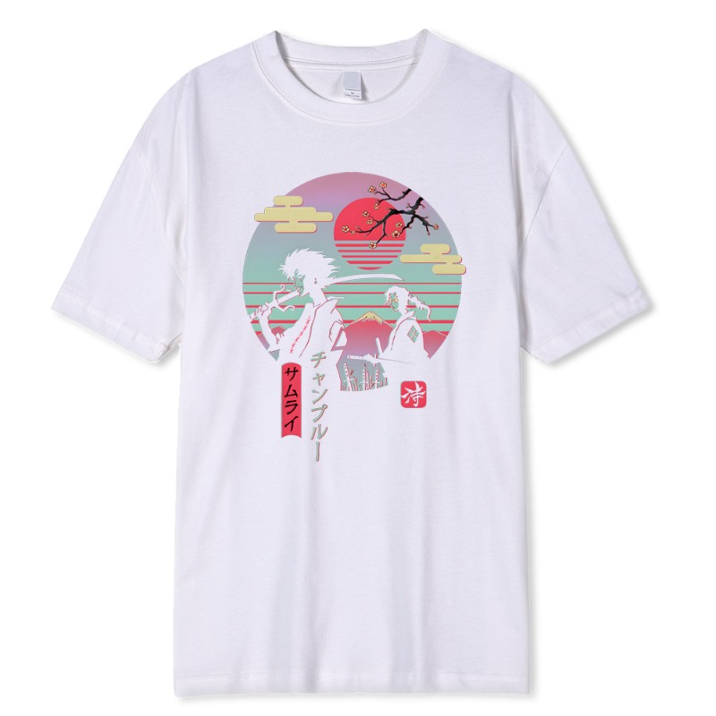 2 日本のサムライウォーキングホームヒップホッププリント男性 - Street Fashion Style Male のレビューと価格