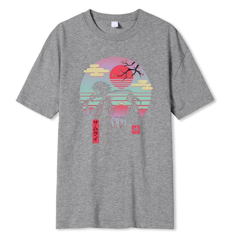 2 日本のサムライウォーキングホームヒップホッププリント男性 - Street Fashion Style Male のレビューと価格