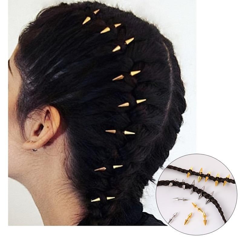 5つの尖ったヘアピンパンクヒップホップロック風髪飾りサイドの - Street Fashion Rings のレビューと価格