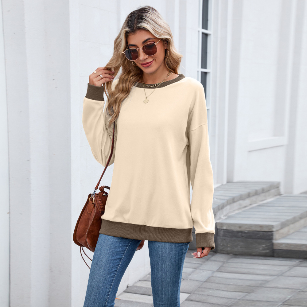女性ファッションルーズスウェットシャツクルーネック長袖パッチ - Oversized Crewneck Fleece のレビューと価格