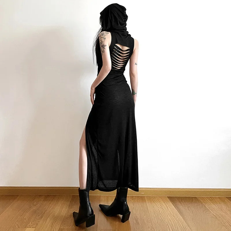 Y2K セクシーなスプリットパーティードレスゴシックフリルメ - Street Fashion Europe のレビューと価格