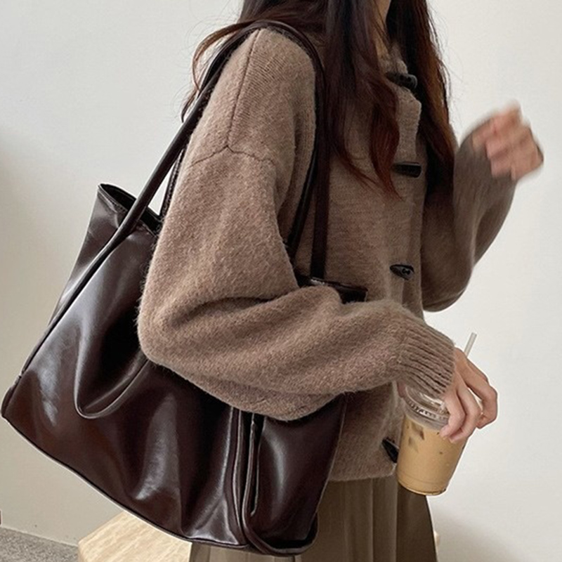 2026 女性新ヴィンテージショルダーバッグ女性の仕事通勤大 - Street Fashion Korean のレビューと価格