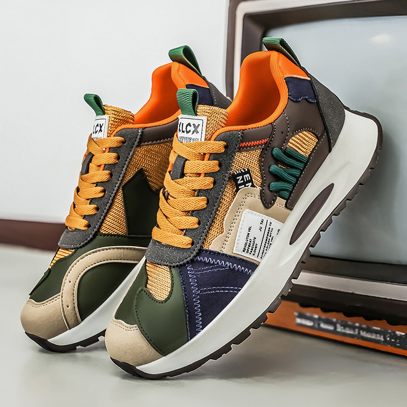 メンズ韓国風トレンドホワイトスニーカー、若者向けファッショナ - Street Fashion Korean のレビューと価格