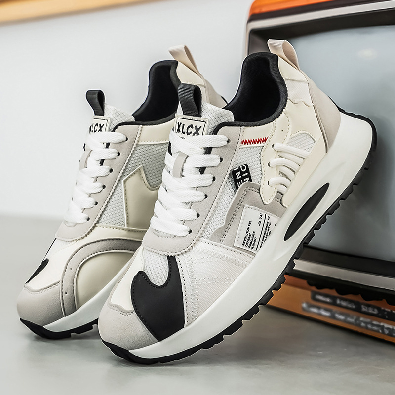 メンズ韓国風トレンドホワイトスニーカー、若者向けファッショナ - Street Fashion Korean のレビューと価格