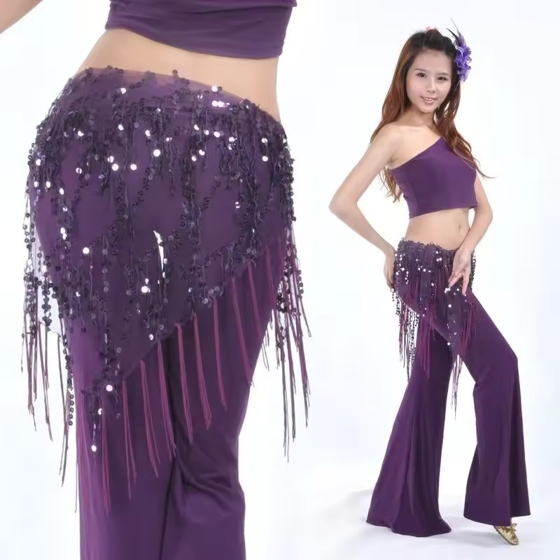 ファッションスパンコールベリーダンスベルトジャズダンスタッセ - Street Fashion Thailand のレビューと価格