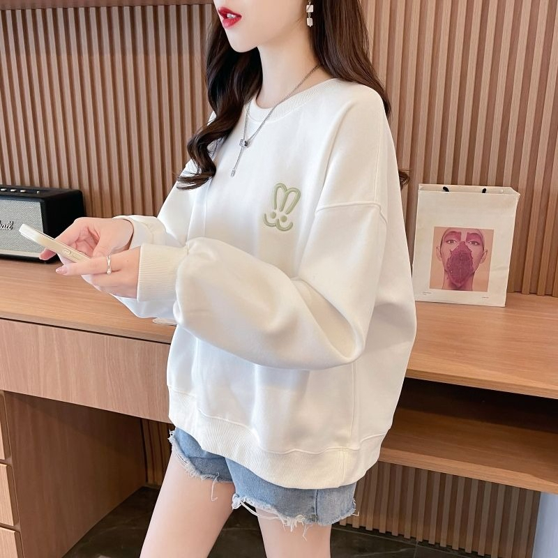 レディース軽量オーバーサイズクルーネックスウェットシャツ春秋 - Oversized Crewneck Fleece のレビューと価格