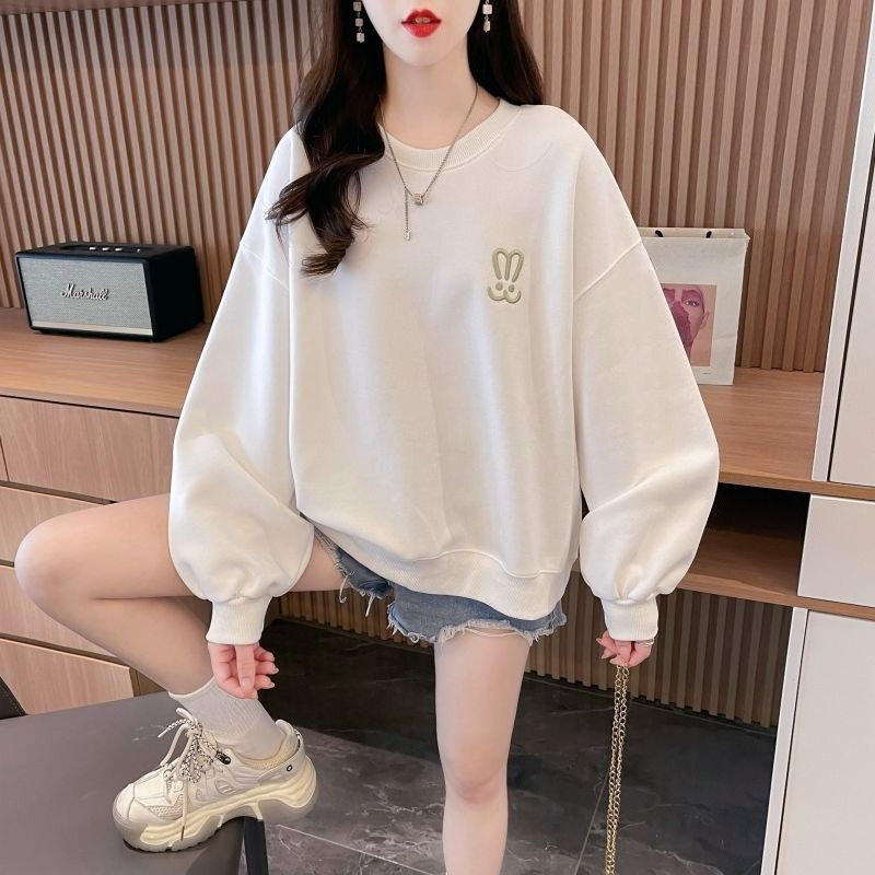 レディース軽量オーバーサイズクルーネックスウェットシャツ春秋 - Oversized Crewneck Fleece のレビューと価格