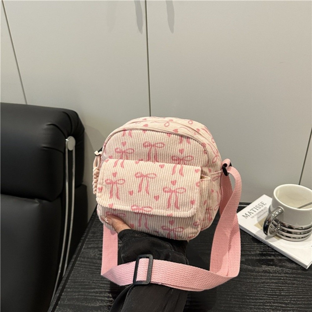 女性のコーデュロイ小さなショルダーバッグティーンエイジャーガ - Street Fashion Korean のレビューと価格