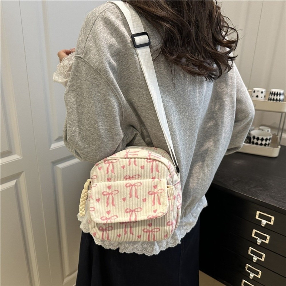 女性のコーデュロイ小さなショルダーバッグティーンエイジャーガ - Street Fashion Korean のレビューと価格