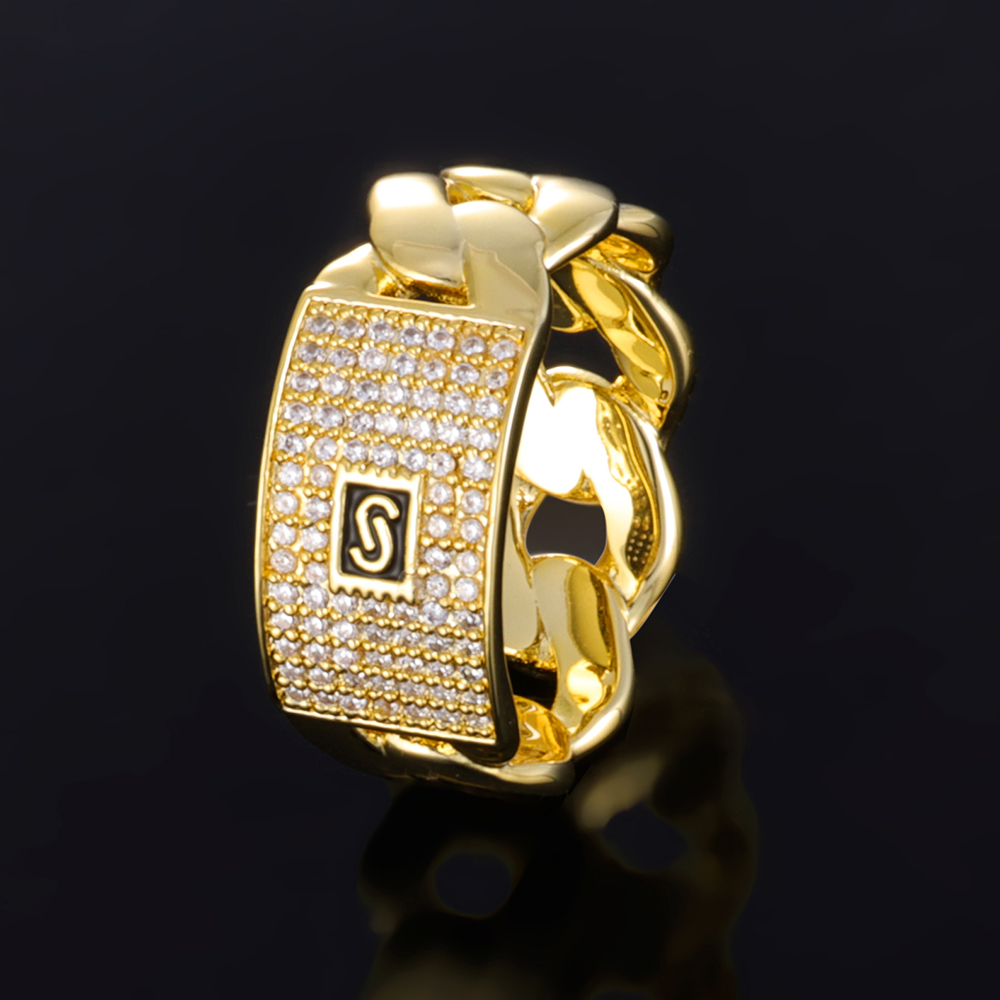ESKEEM アイスアウト ビッグ モナコ リング クラシッ - Street Fashion Rings のレビューと価格