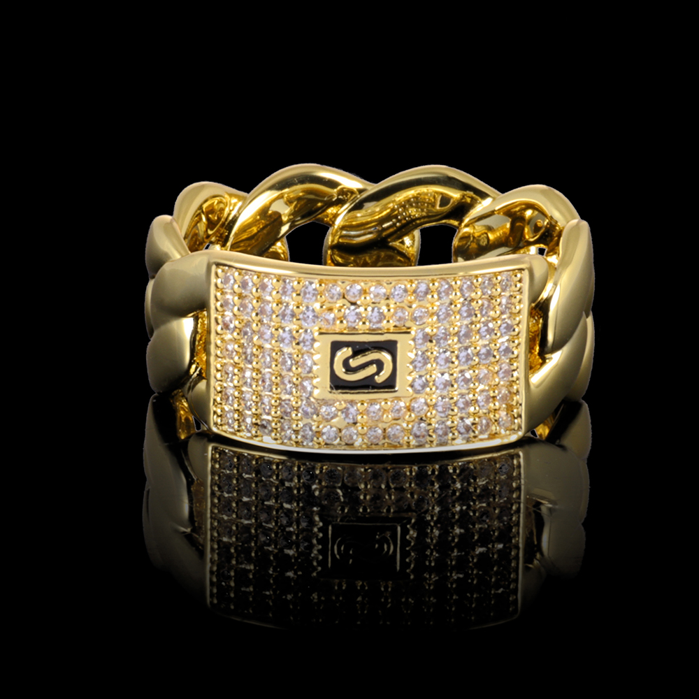 ESKEEM アイスアウト ビッグ モナコ リング クラシッ - Street Fashion Rings のレビューと価格