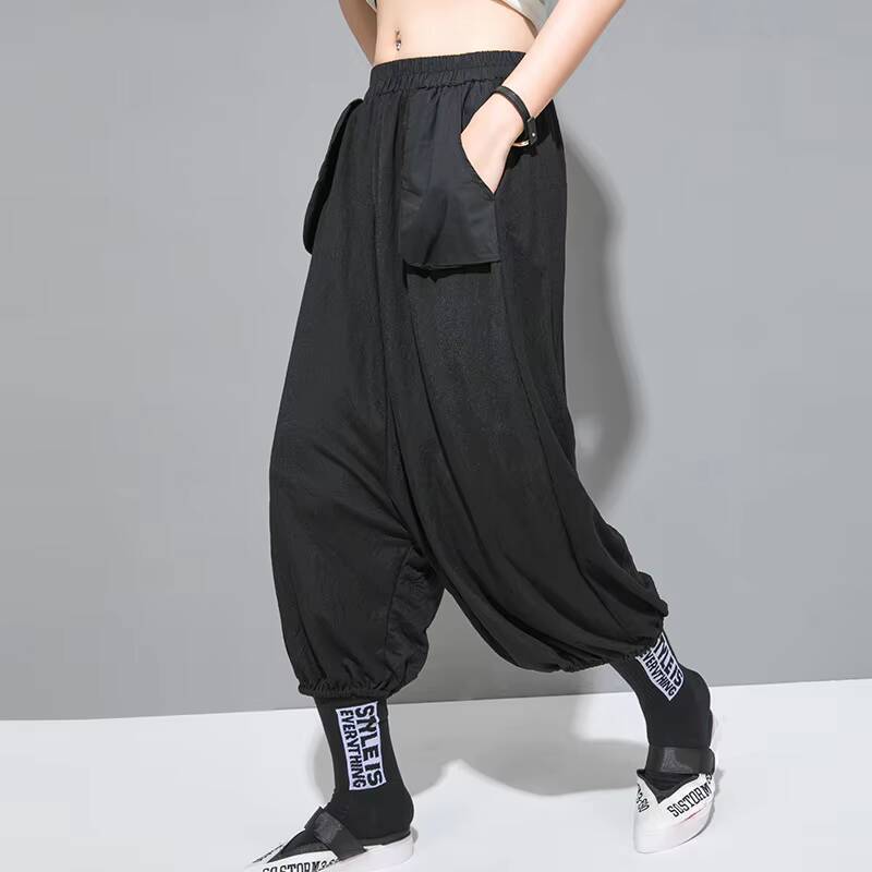 女性のための大きなパンツ,黒,ストリート,だぶだぶ,春と秋, - Street Fashion Japan Brand のレビューと価格