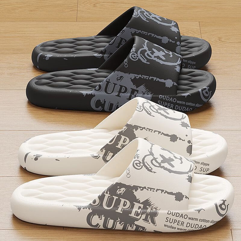 ホットメンズビーチサンダル夏スリッパ印刷サンダルトレンドアン - Street Fashion Style Male のレビューと価格