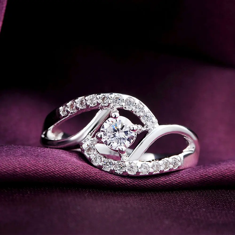 新しいストリート 925 スターリングシルバー光沢のあるジル - Street Fashion Rings のレビューと価格