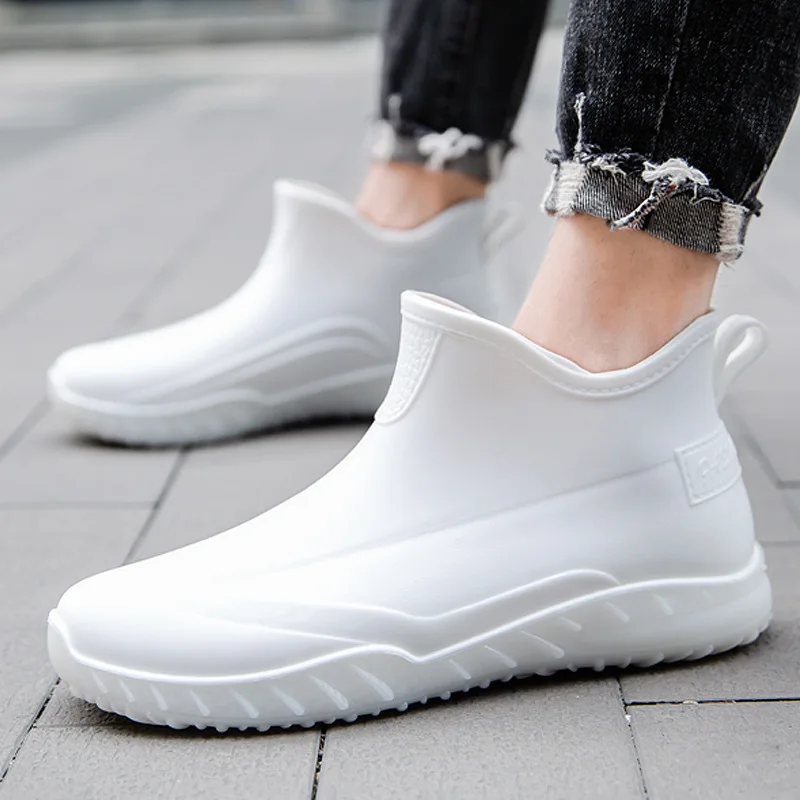 男性用滑り止めレインブーツ,軽くて快適な靴,カジュアル,英国 - Street Fashion Style Male のレビューと価格