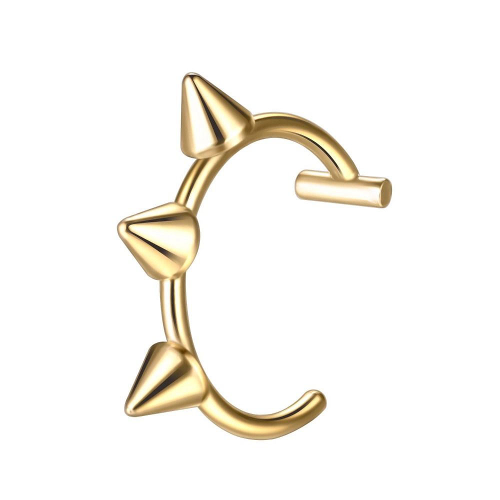 ドリルされていないステンレス鋼の偽の鼻のリング,ドリルされて - Street Fashion Rings のレビューと価格