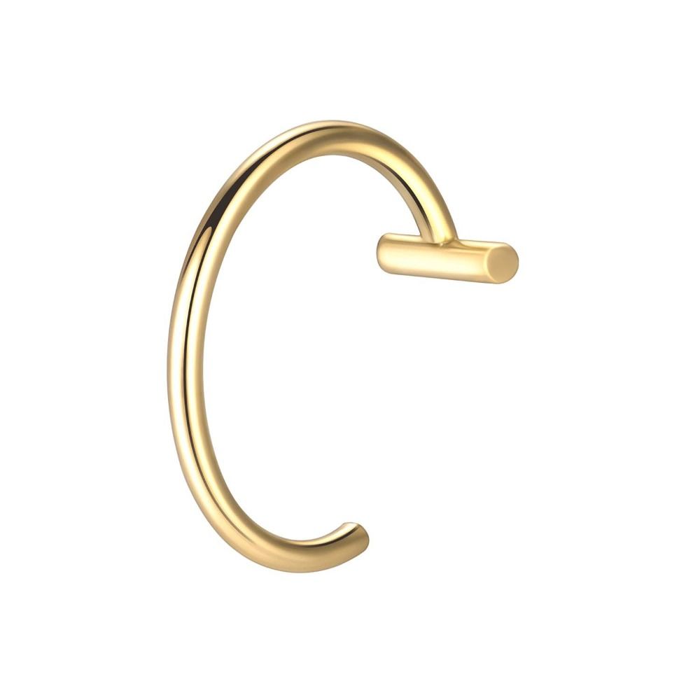 ドリルされていないステンレス鋼の偽の鼻のリング,ドリルされて - Street Fashion Rings のレビューと価格