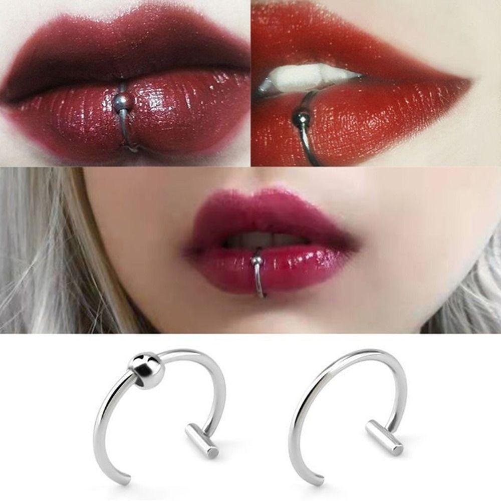 ドリルされていないステンレス鋼の偽の鼻のリング,ドリルされて - Street Fashion Rings のレビューと価格