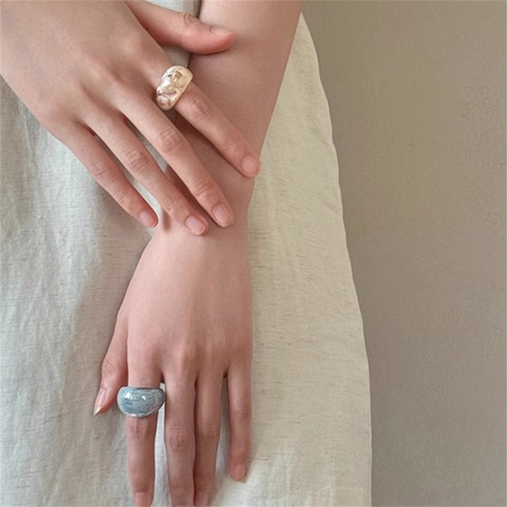 女性のためのユニークなアクリルリング,レトロスタイル,アーバ - Street Fashion Blog のレビューと価格